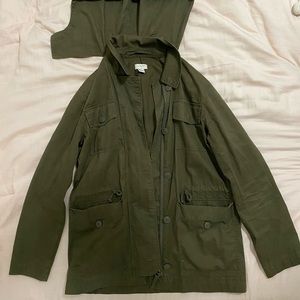 Olive green utility jacket